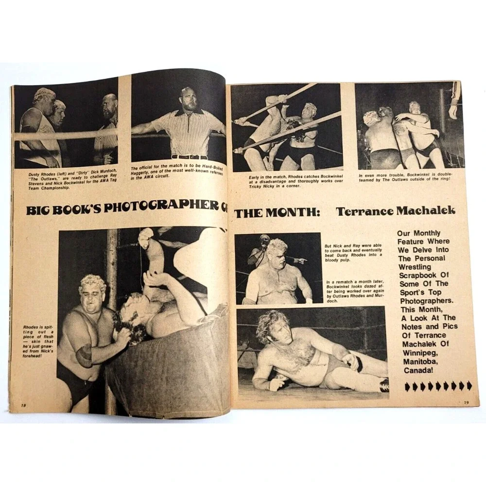 THE BIG BOOK OF WRESTLING MARCH 1974‎ - DUSTY RHODES / THE SHEIK / BASS BROTHERS